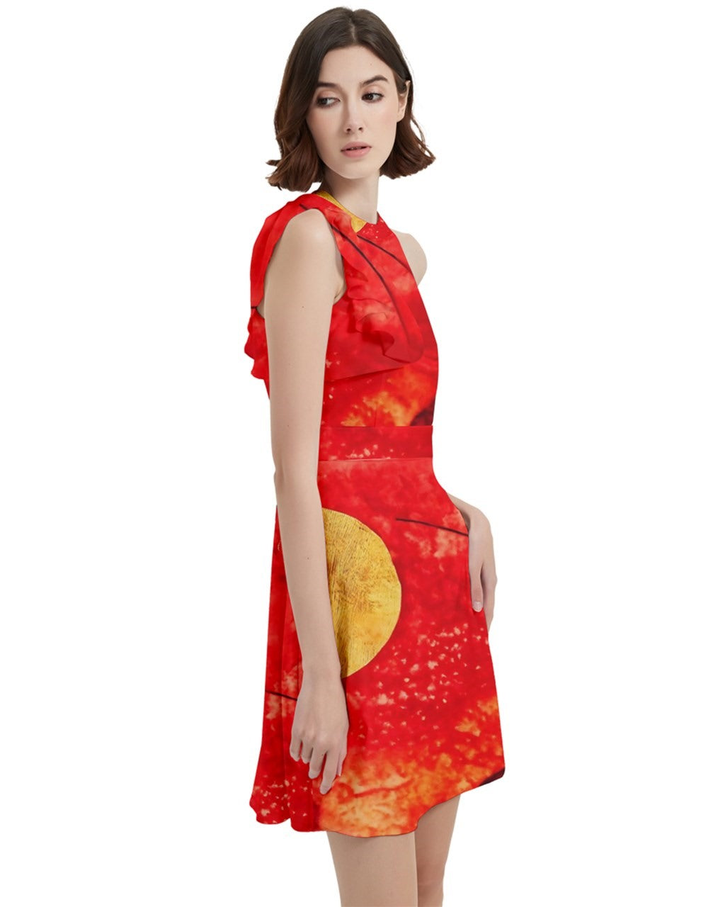 Readiness Cocktail Party Halter Sleeveless Dress With Pockets