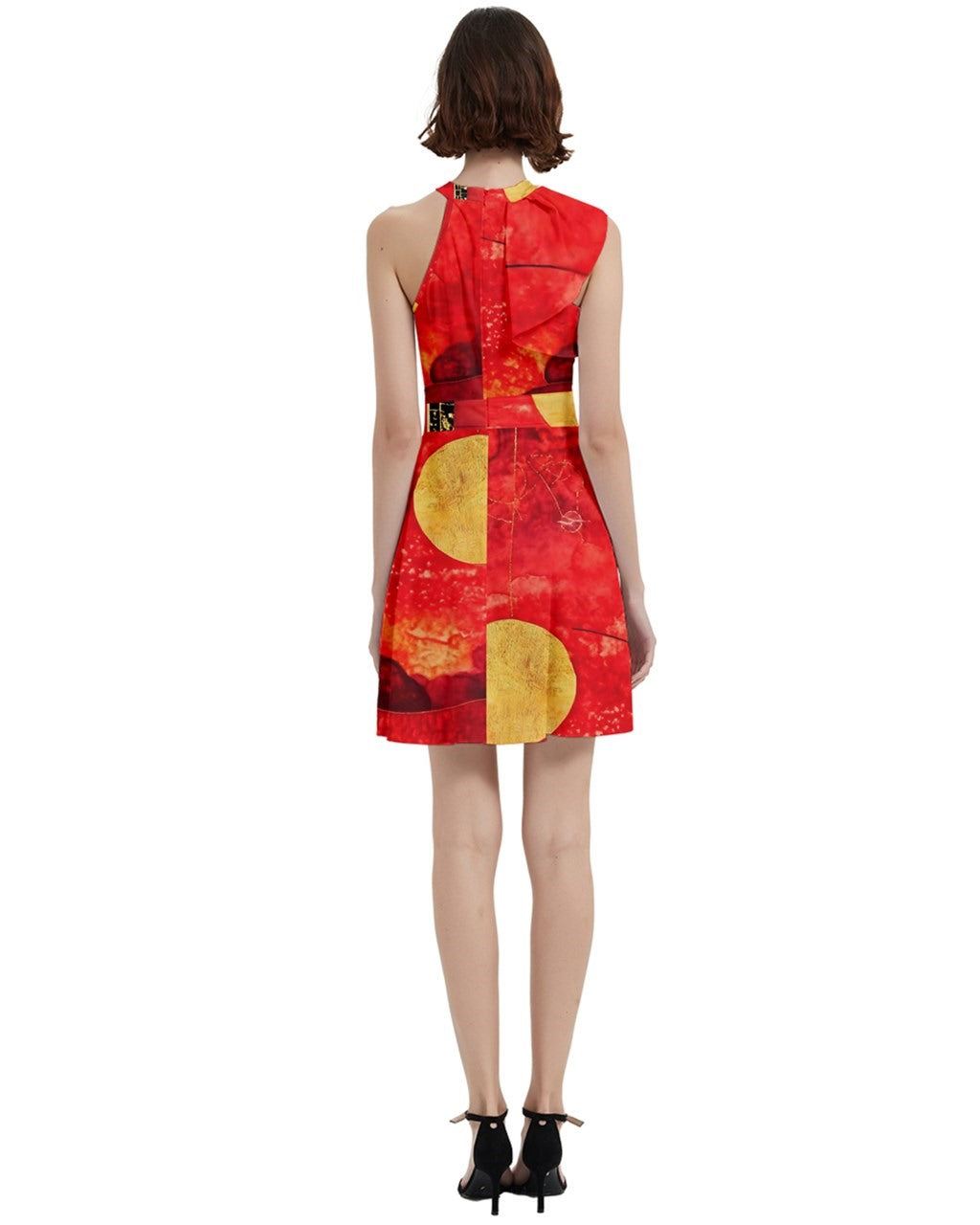 Readiness Cocktail Party Halter Sleeveless Dress With Pockets
