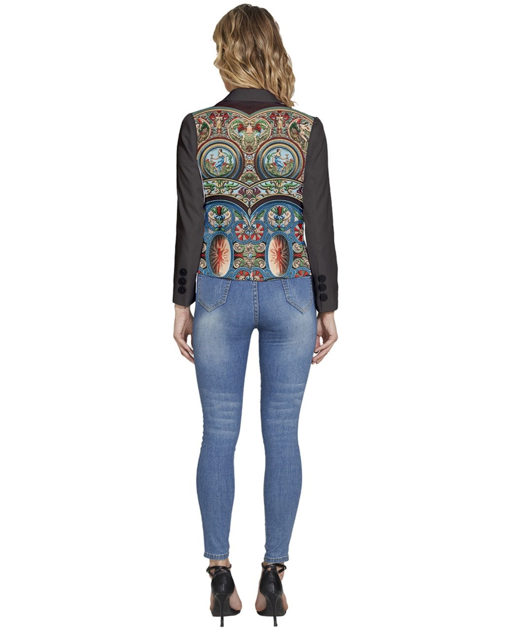 Joyful Cameo Women's Long Sleeve Revers Collar Cropped Jacket