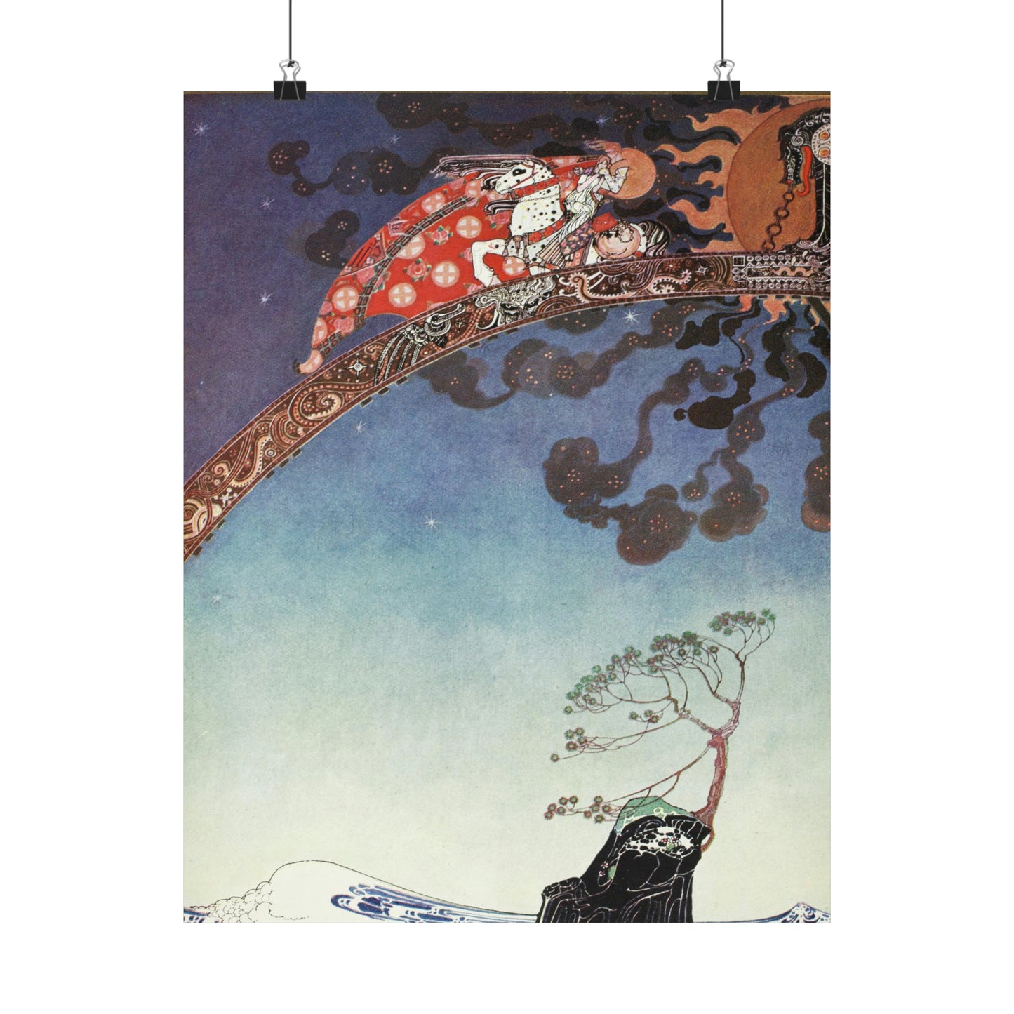 Illustration by Kay Nielsen in East of the sun and west of the moon (1914), Alexander Turnbull Library, NIEL 1914.