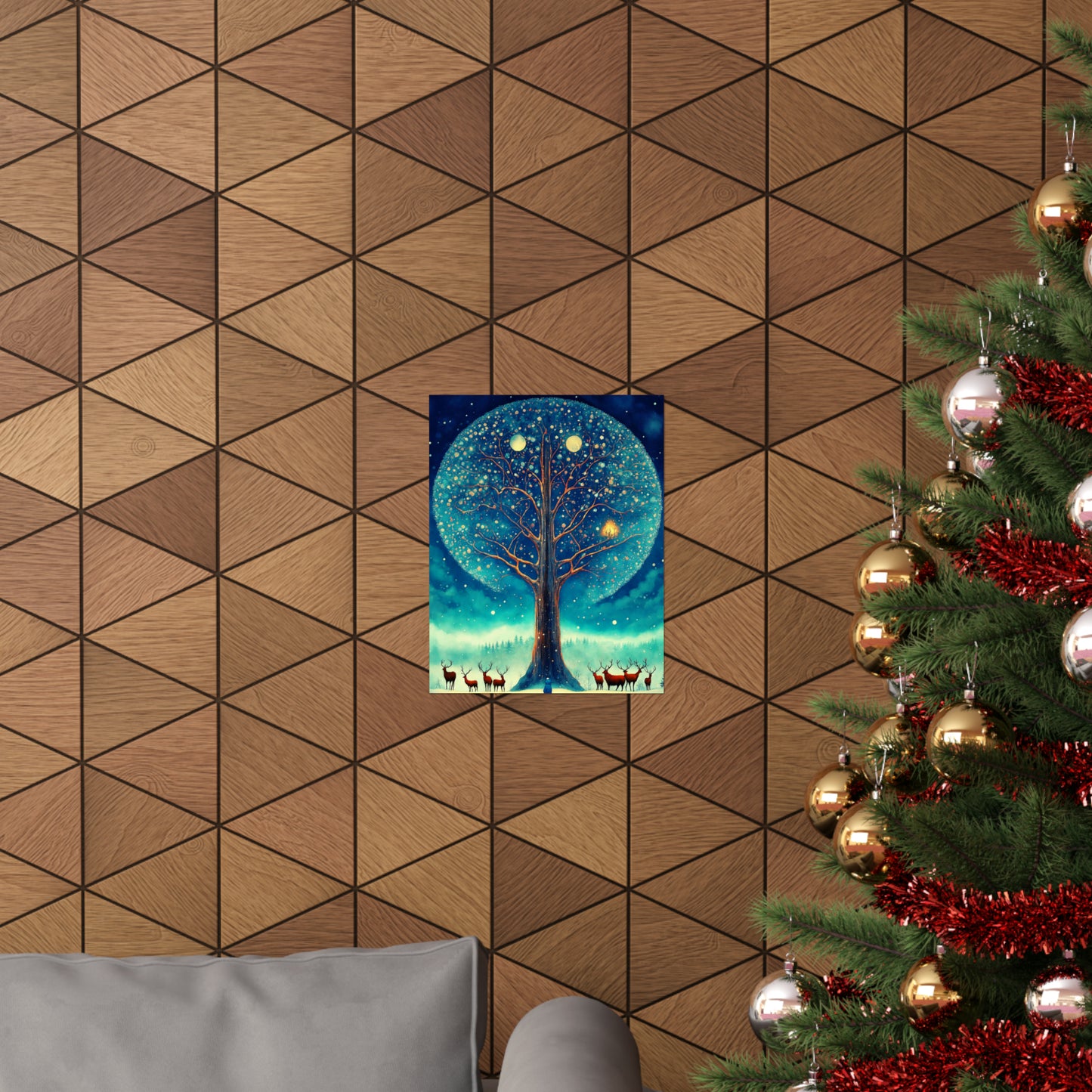 Snowy Midnight at Firefly Tree Matte Vertical Posters