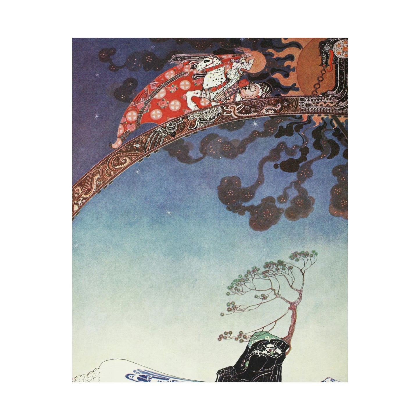 Illustration by Kay Nielsen in East of the sun and west of the moon (1914), Alexander Turnbull Library, NIEL 1914.
