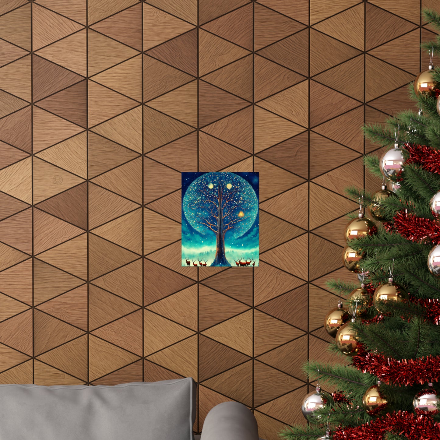 Snowy Midnight at Firefly Tree Matte Vertical Posters
