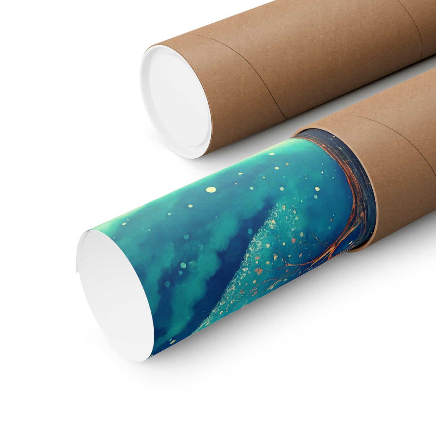 Snowy Midnight at Firefly Tree Matte Vertical Posters