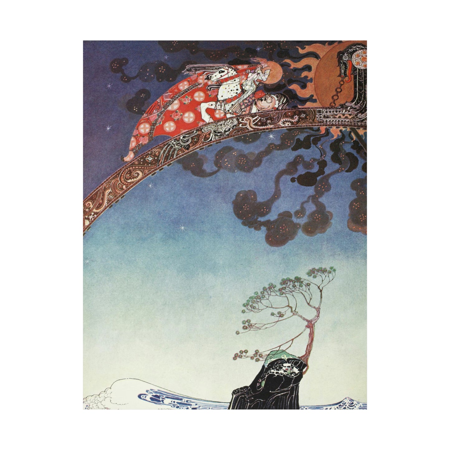 Illustration by Kay Nielsen in East of the sun and west of the moon (1914), Alexander Turnbull Library, NIEL 1914.