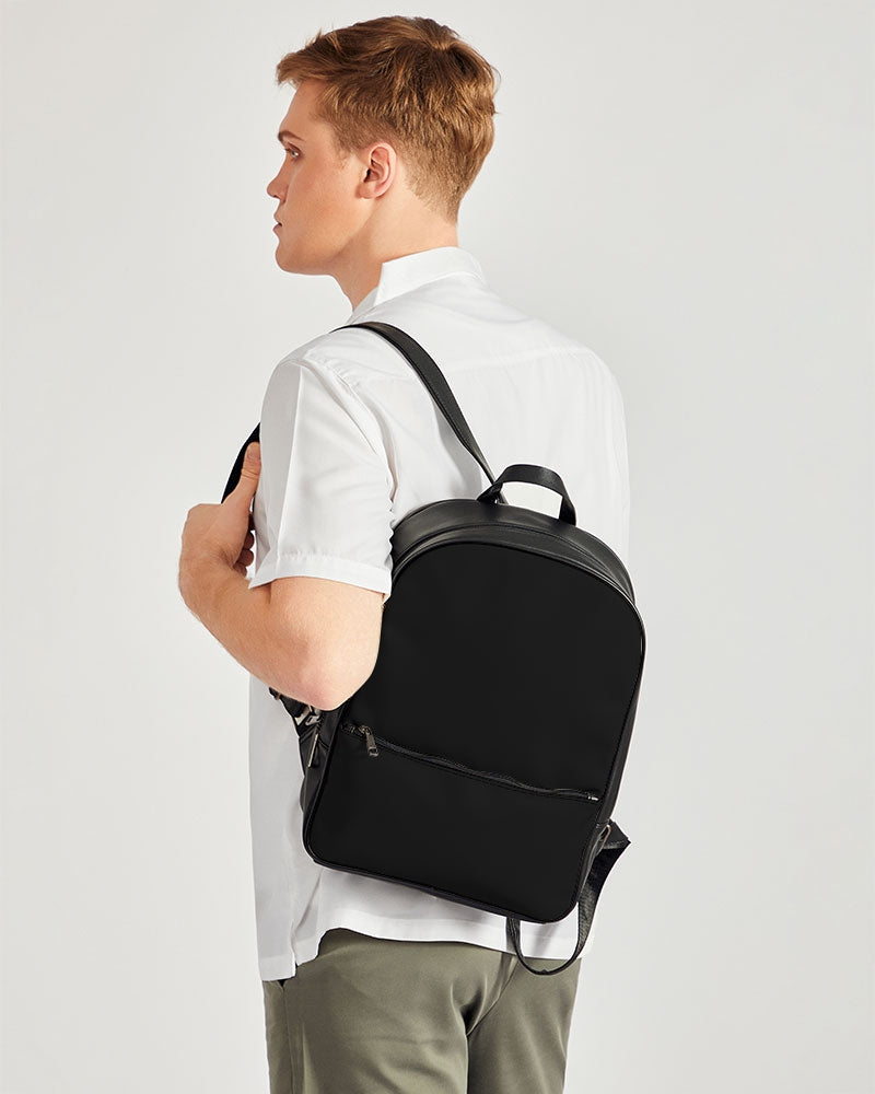 Black 300 Classic Faux Leather Backpack