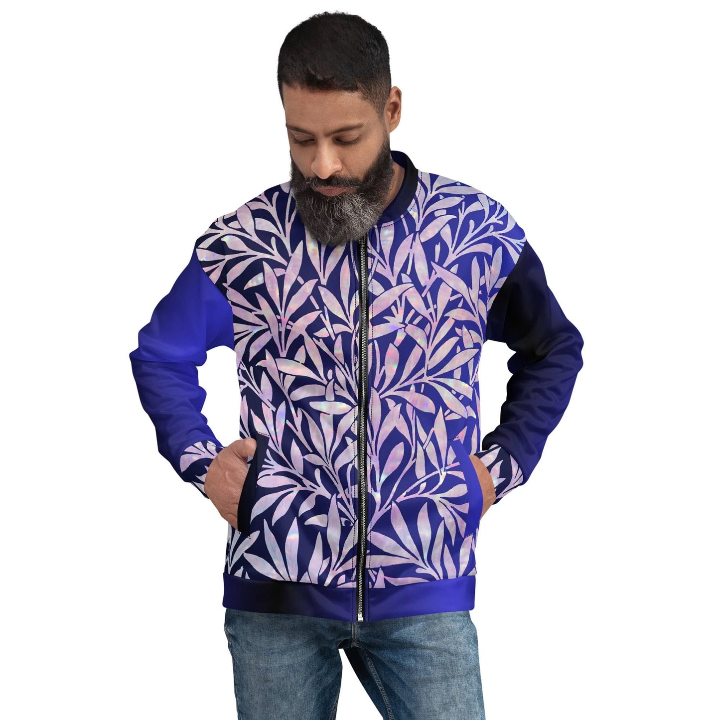 Gradient Leaves Unisex Bomber Jacket
