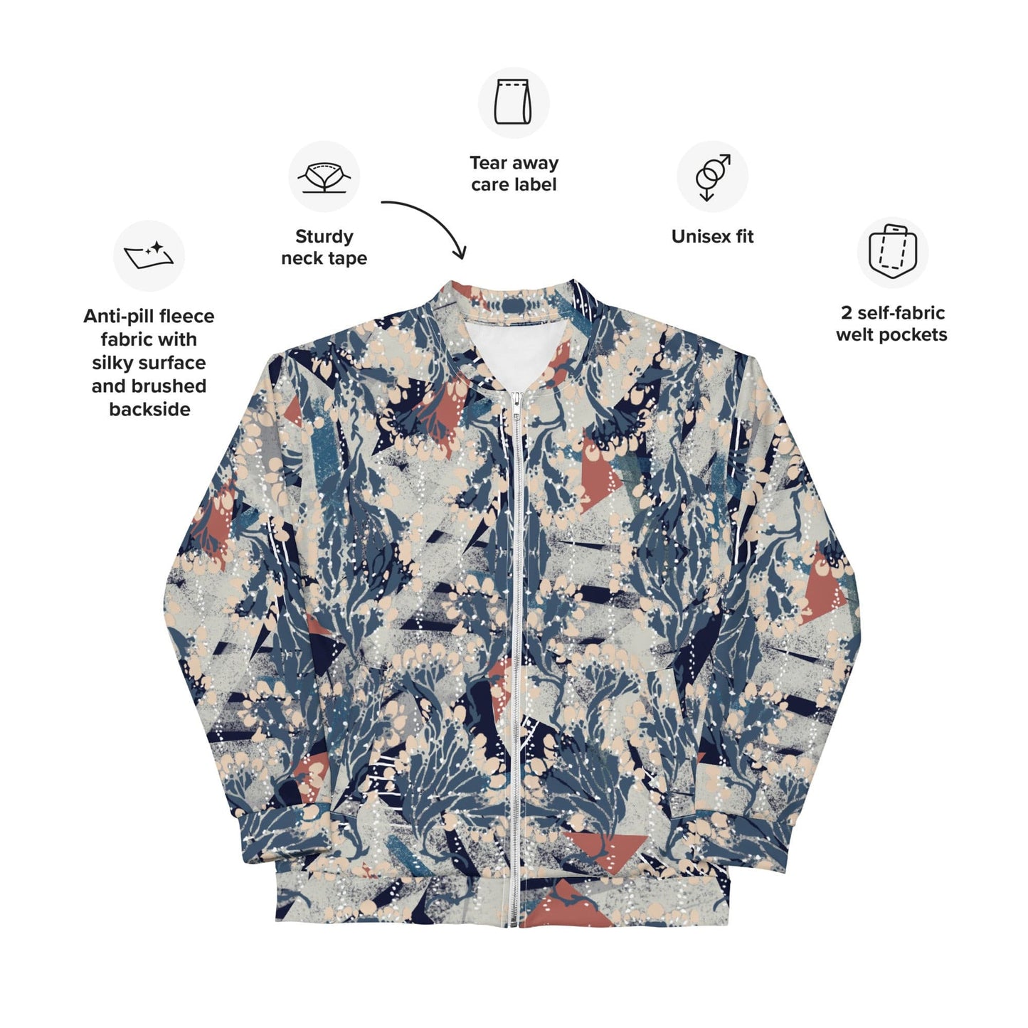 T Time -E.A. Seguy inspired mixed Print Unisex Bomber Jacket
