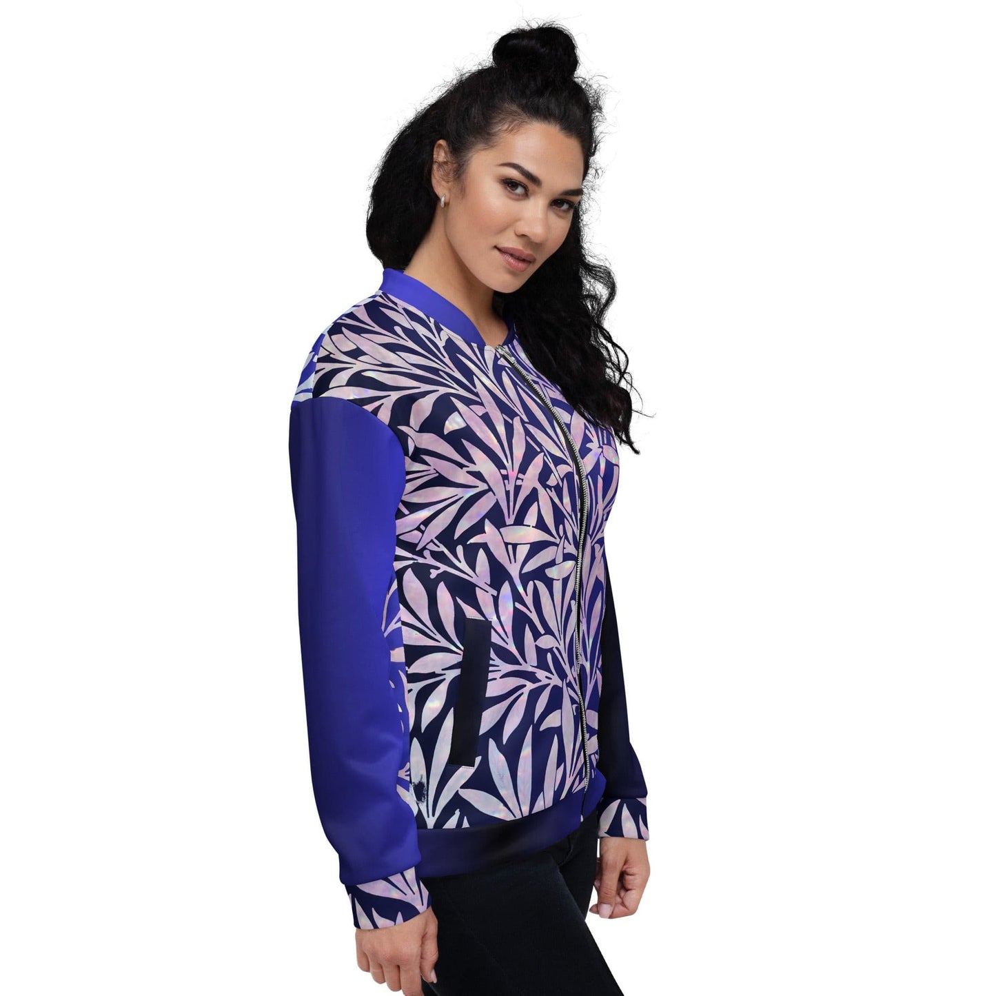 Gradient Leaves Unisex Bomber Jacket