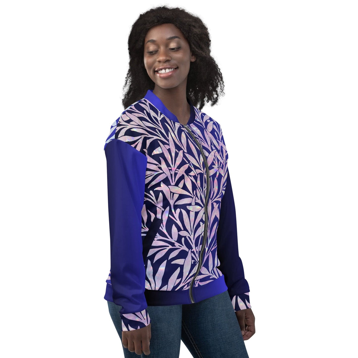Gradient Leaves Unisex Bomber Jacket