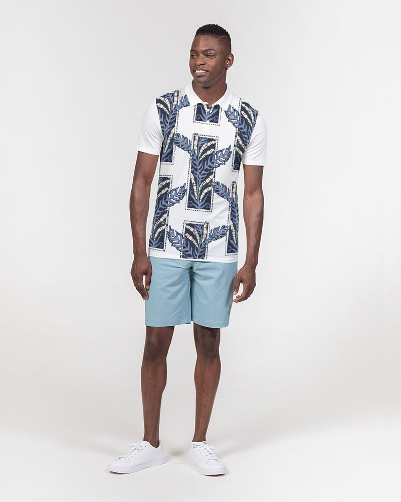 Heron-istic Men's All-Over Print Slim Fit Short Sleeve Polo
