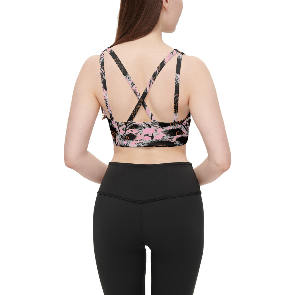 Wild Rosa Racerback Sports Bra-Butter Soft Texture