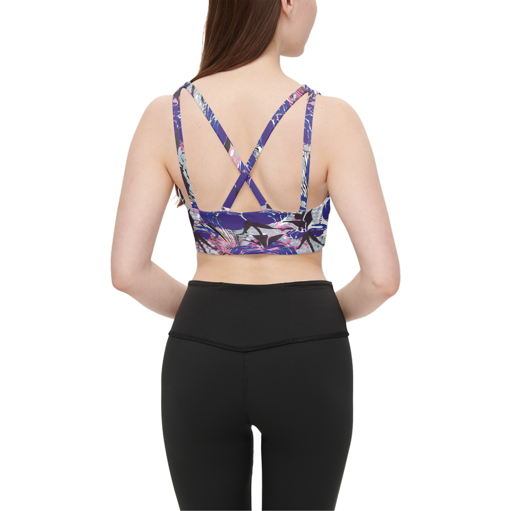 Blu Blossoms Racerback Sports Bra-Butter Soft Texture