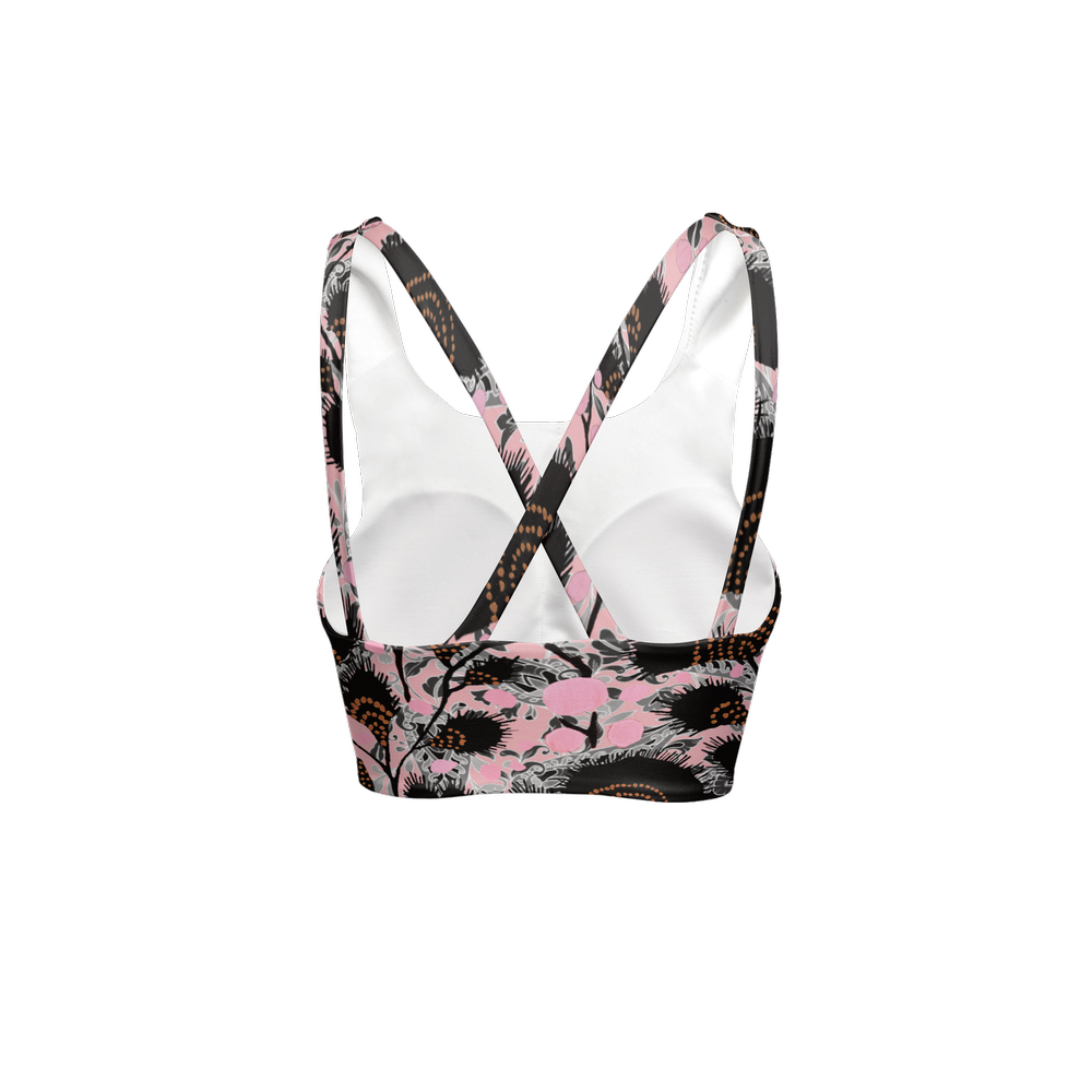 Wild Rosa Racerback Sports Bra-Butter Soft Texture