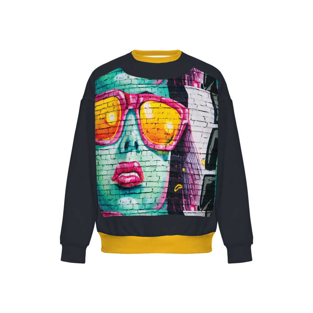 Woman Incognito Relaxed Fit Sweatshirt With Front Patch-Super Heavy 375g