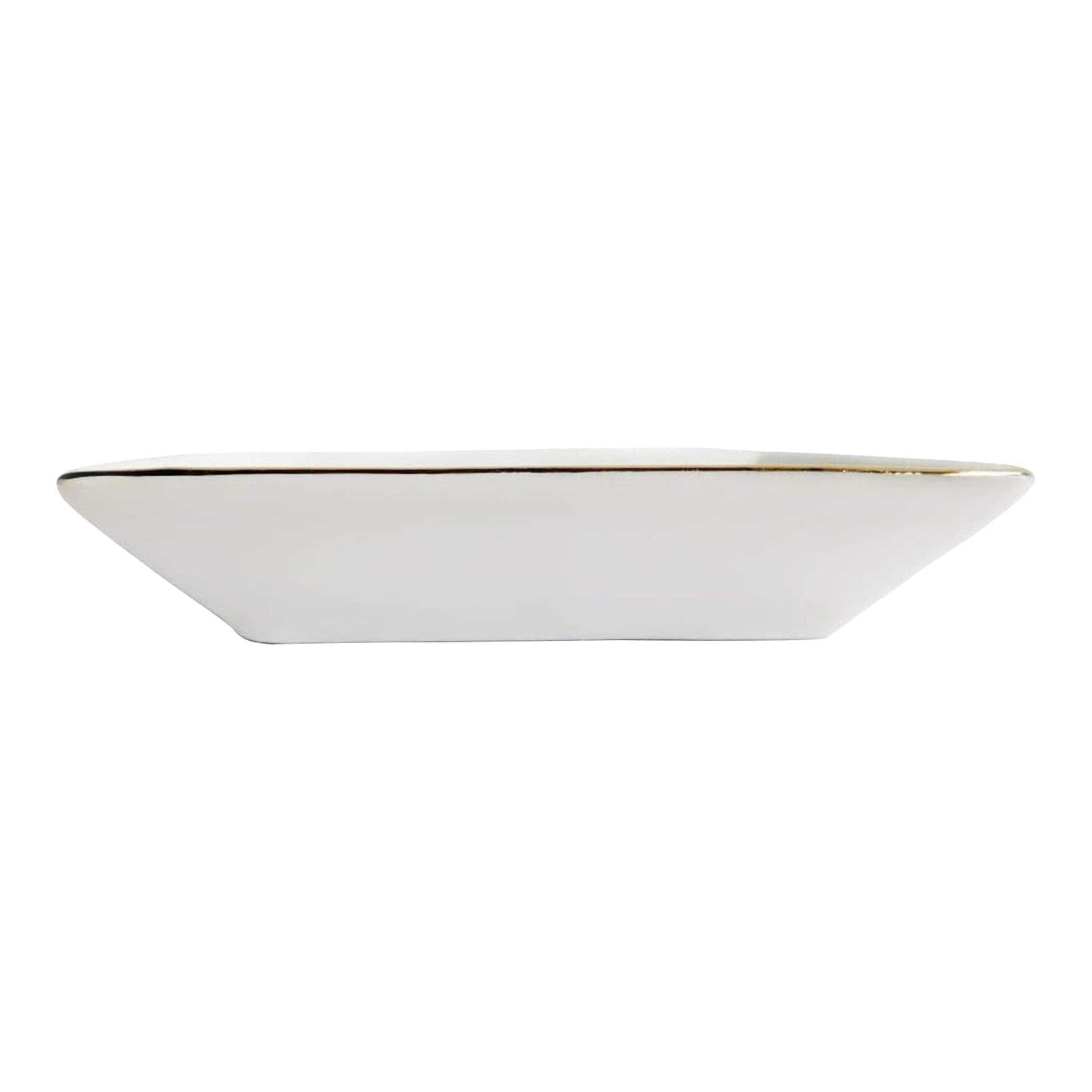Bustier Tray Square Jewelry Tray with Golden Edge