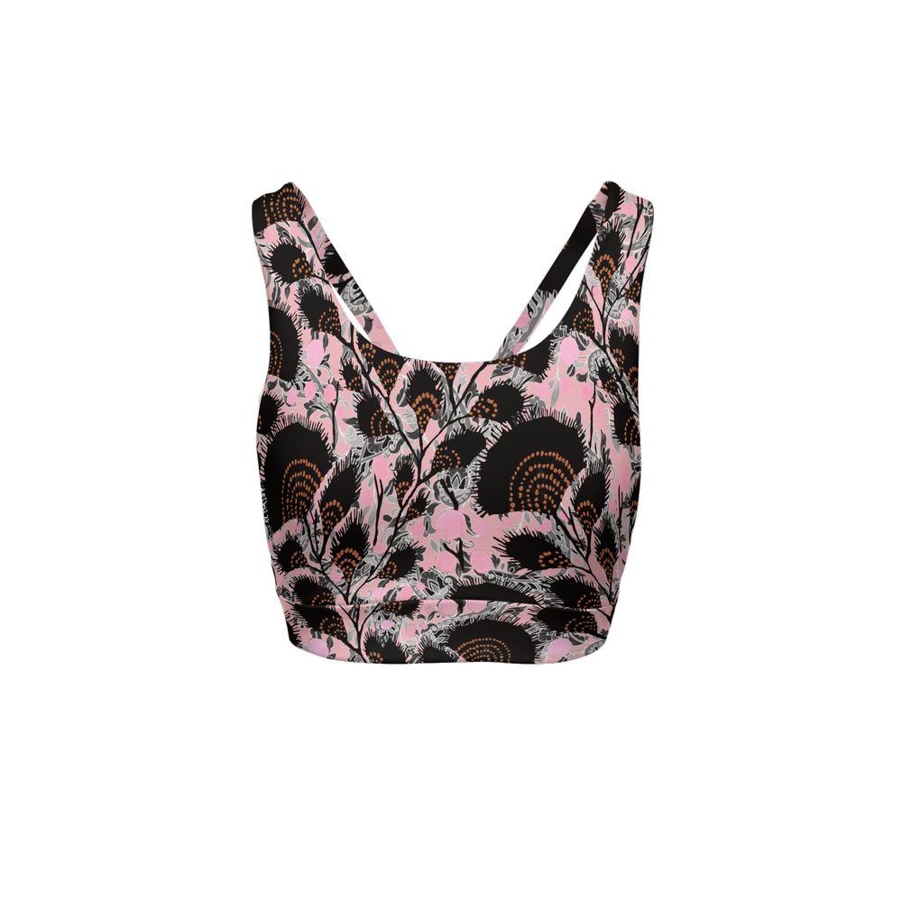 Wild Rosa Racerback Sports Bra-Butter Soft Texture