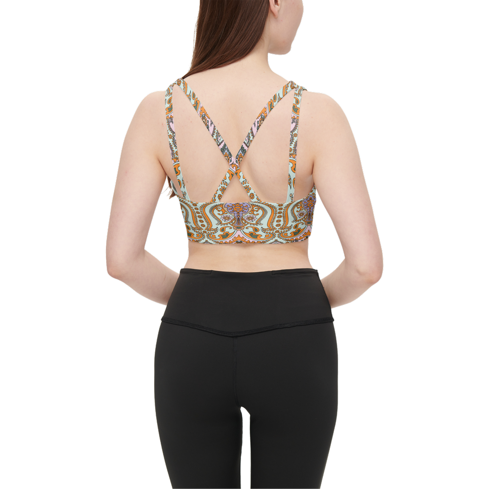 Damasc Racerback Sports Bra-Butter Soft Texture