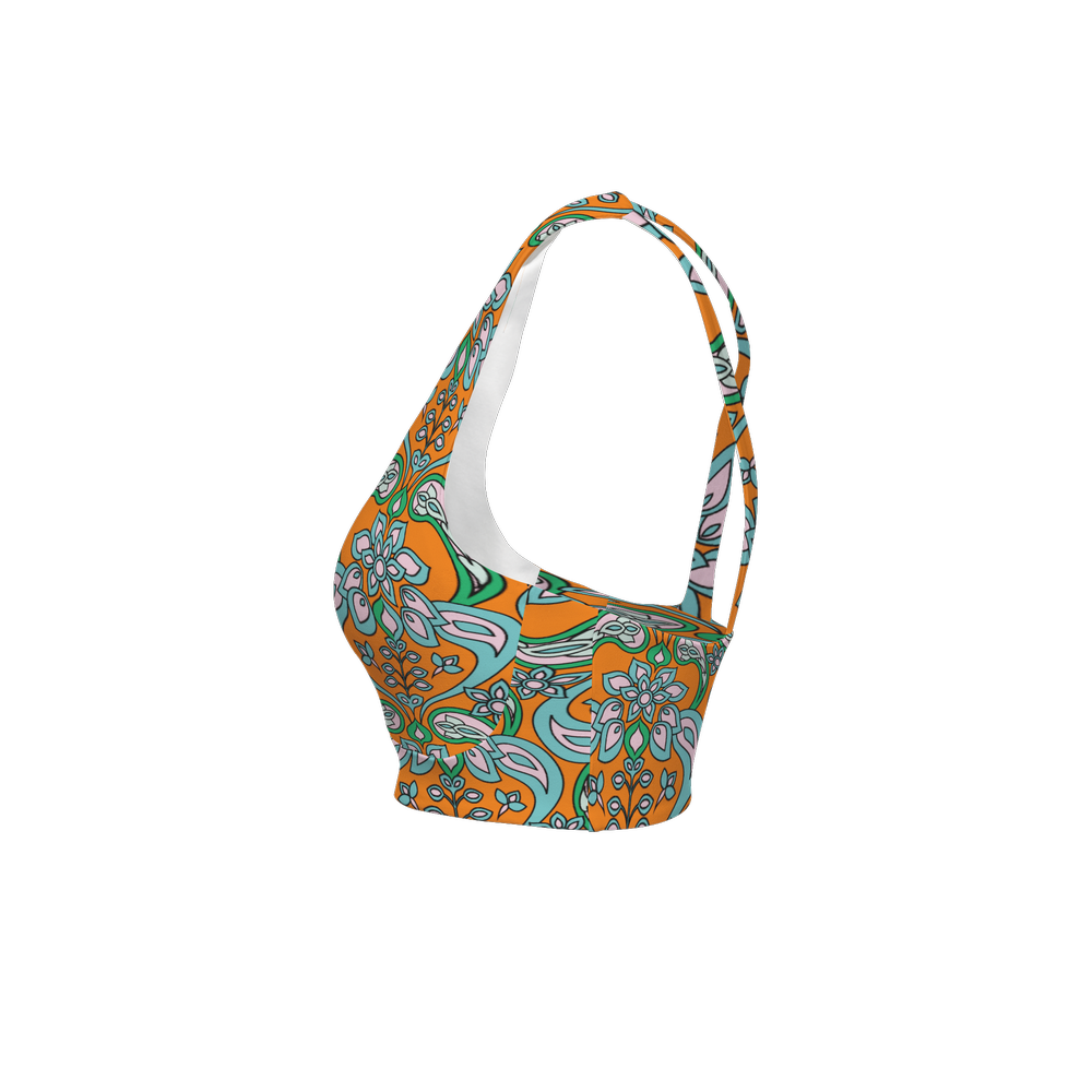 Madeleine Racerback Sports Bra-Butter Soft Texture