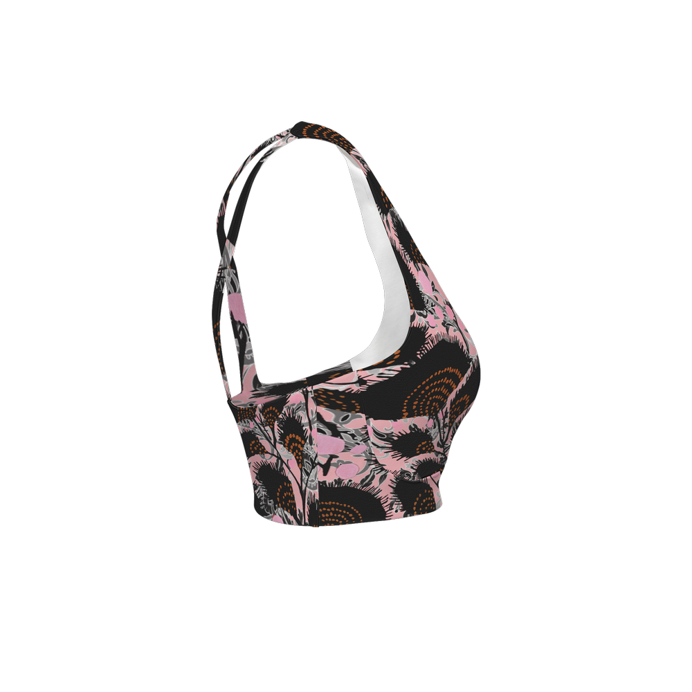 Wild Rosa Racerback Sports Bra-Butter Soft Texture