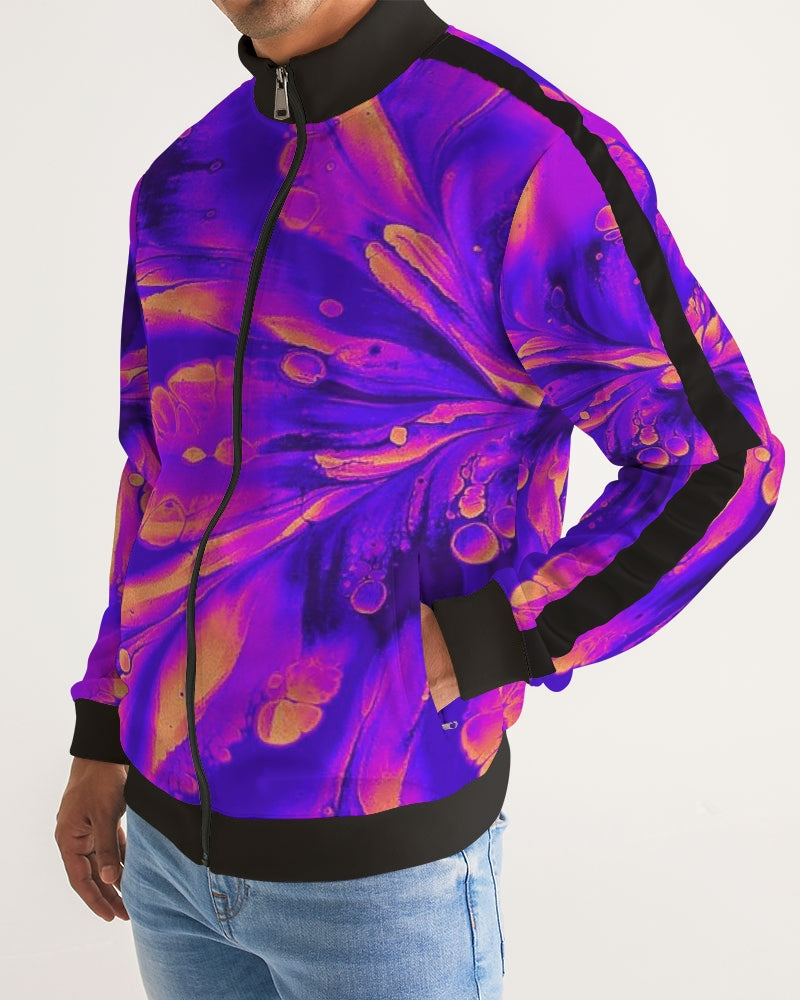 Starflower Lite Bright Stripe-Sleeve Track Jacket (Mens Sizing)