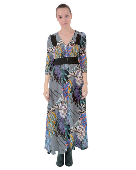 Variations Quatre-Vingt-Six Motifs Décoratifs En Vingt Planches (1928) by édouard Bénédictus. Button Up Maxi Dress