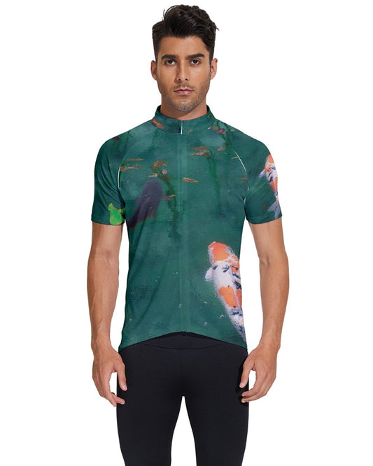 Koi fish,Men's Short Sleeve Cycling Jersey