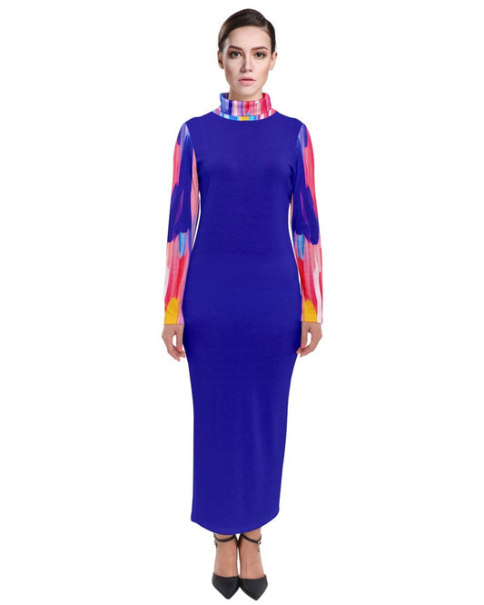 Bright Kalideo Turtleneck Maxi Dress