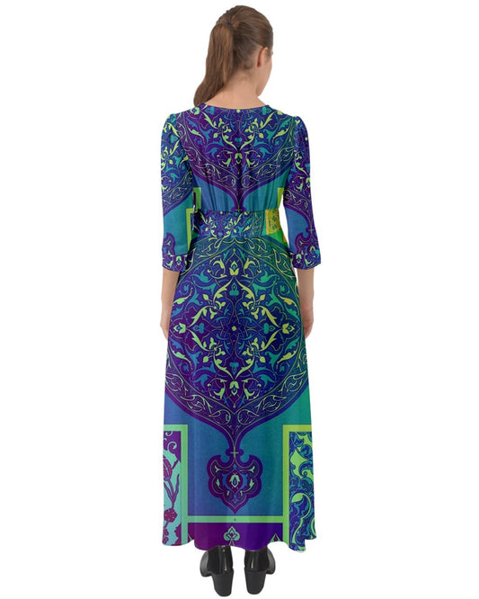 Arty Aromantic Button Up Maxi Dress