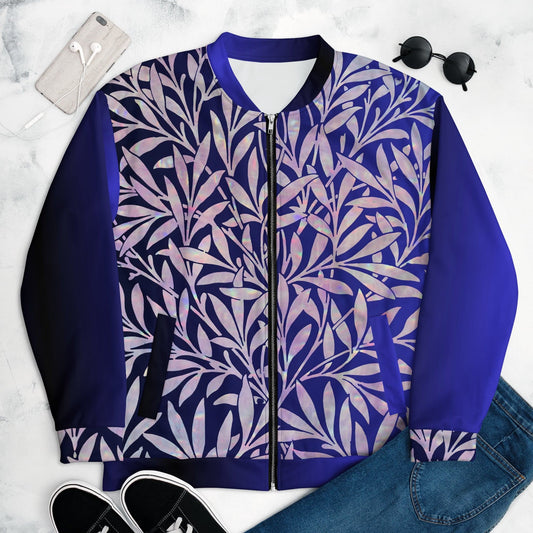Gradient Leaves Unisex Bomber Jacket