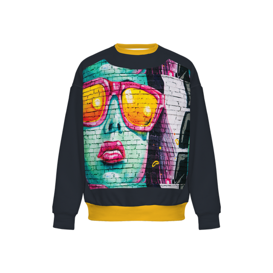 Woman Incognito Relaxed Fit Sweatshirt With Front Patch-Super Heavy 375g