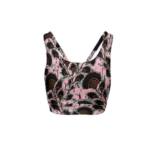 Wild Rosa Racerback Sports Bra-Butter Soft Texture