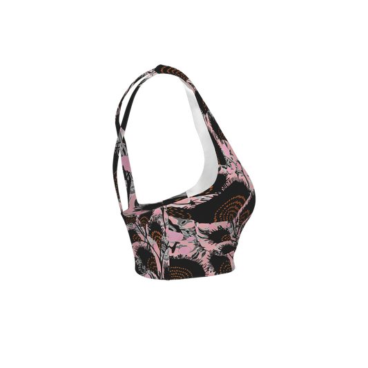 Wild Rosa Racerback Sports Bra-Butter Soft Texture