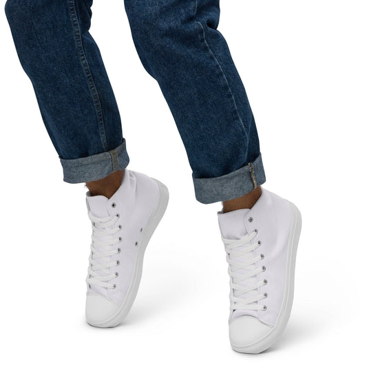 Classic White high top canvas shoes (Men's Sizing)
